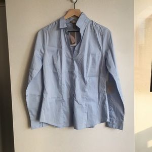 NWT Forever 21 Blue Button Up Long Sleeved Shirt